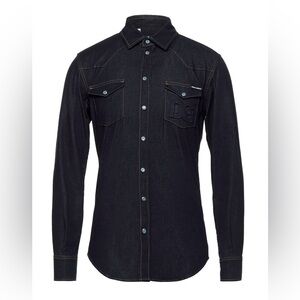 Men's Dark Blue Denim Shirt